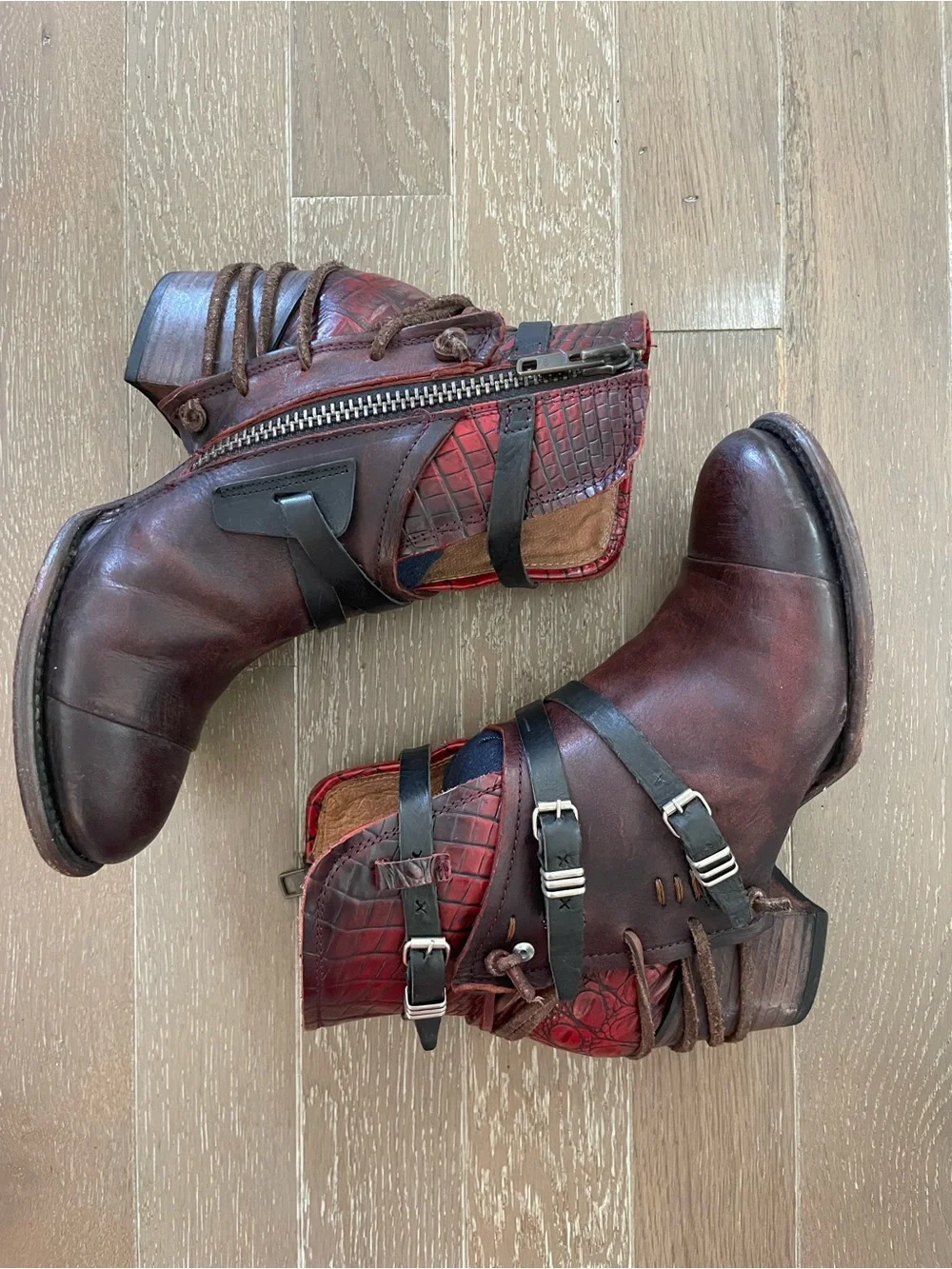 Freebird by Steven CRUE Leather Lace-Up Ankle Boots - Picture 2 of 11